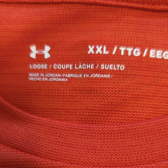 Under Armour Men's Vibrant Red Tee - Picture 3 of 5